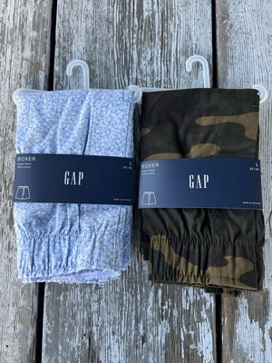GAP боксер шорты 2 пары мужской размер большой камуфляж и синий цветочный боксеры - Изображение 1 из 4
