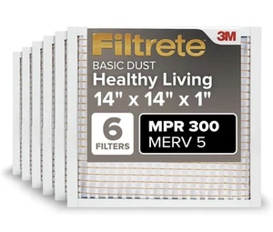 NEW 6 Pack, Filtrete 14x14x1 Air Filter, MPR 300, SEALED - Picture 1 of 6
