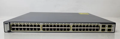 Conmutador PoE Fast Ethernet de 48 puertos Cisco Catalyst 3750 WS-C3750-48PS-S #2 Foto 1 de 4