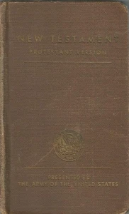THE NEW TESTAMENT, PROTESTANT VERSION, WORLD WAR II, FDR, 1942, POCKET-SIZE - Imagen 1 de 3