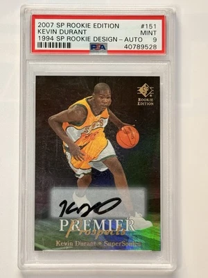 2007 Upper Deck Sp Rookie: Premier Prospects Kevin Durant RC Auto PSA 9 Sonics - Image 1 of 2