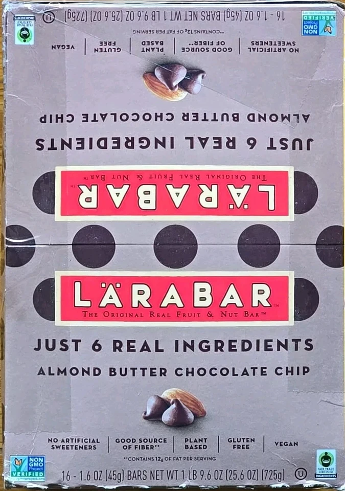 Larabar Almond Butter Chocolate Chip 16 Count Best by January 2020