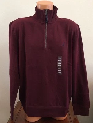 Sudadera Nautica Top Suéter Camisa 1/2 Cremallera Pullover Informal Borgoña Para Hombre XL Foto 1 de 4