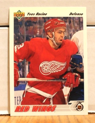 1991-92 Upper Deck Card #498 Yves Racine Detroit Red Wings - Image 1 of 2
