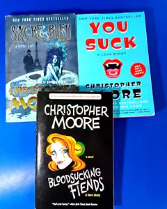 Christopher Moore Book Lot 3, You Suck, Blood Sucking Fiends, Sacre Bleu - Picture 1 of 14