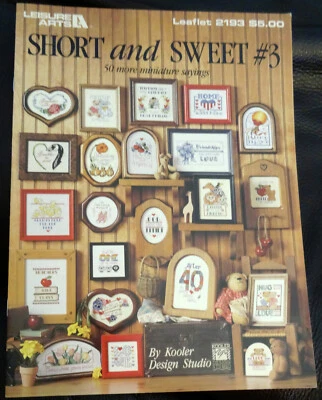 Leisure Arts Short and Sweet #3, 50+ Miniature Sayings  - Image 1 of 2