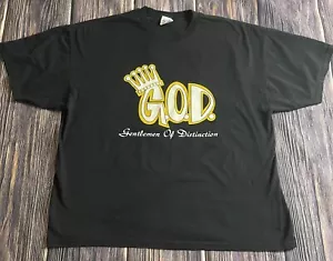 G.O.D. Gentlemen Of Distinction Shirt GOD Size 2XL Black Hanes - Picture 1 of 6