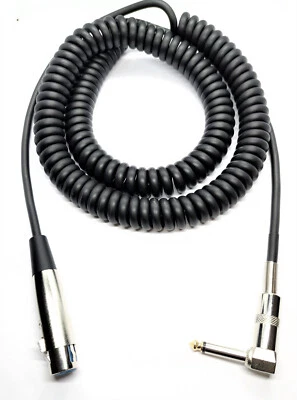 Cavo Microfono Cavo Spirale XLR-Femmina - Jack Angolare