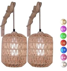 Wall Decor Set Of 2 Battery Operated, Rechargeable Wall Scones, led Wall.. - Picture 1 of 6