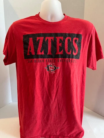 San Diego State Aztecs Retro T Shirt by Rivalry Threads 91 Red Size Large SDSU Cover