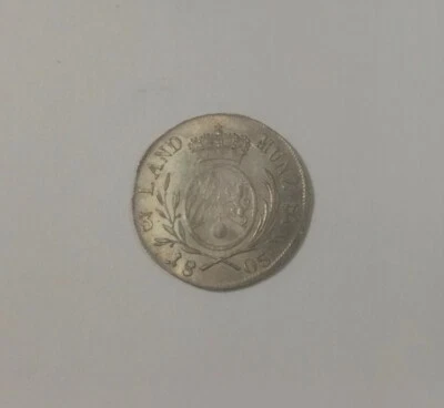 German States 1805  Bavaria 3 Kreuzer KM#668   Grade Lustrous Very Scarce - Image 1 of 4