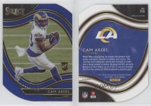 2020 Panini Select Field Level Blue Prizm Die-Cut Cam Akers #355 Rookie RC