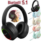 Wireless Headphones Bluetooth Headset Noise Cancelling Over Ear With Microphone
