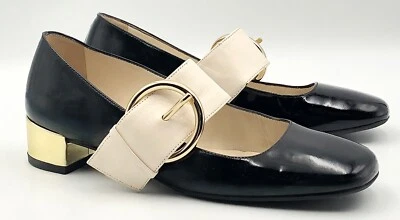KATE SPADE FRANCES VALENTINE Katy Black Patent Leather Mary Jane Party Shoes 7 - Image 1 of 4