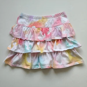 Girls Disney Spotted Zebra Skort XL / 12 Mickey Ears Print Tiered Ruffle Skirt - Picture 1 of 6