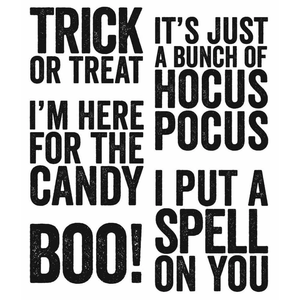 Резиновые зажимные штампы Tim Holtz Stampers Anonymous «BOLD FRIGHTS» для Хэллоуина 2021 - Изображение 1 из 1