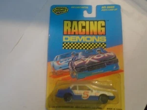 ROAD CHAMPS INC 1990 RACING DEMONS #5 BLU/BIANCO METALLO PRESSOFUSO GOODYEAR EXON - Foto 1 di 2