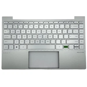 Genuine HP ENVY 13-BA Upper Case Palmrest US Backlit Keyboard Silver L96801-001 - Bild 1 von 2