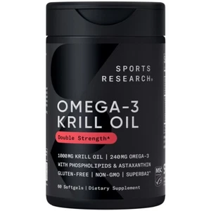 Antarctic Krill Oil Omega 3 1000mg with Phospholipids, Choline and Astaxanthin - Picture 1 of 7