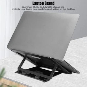Laptop Stand Adjustable Folding Holder Multifunction Riser Cooling Rack For 1 FY - Afbeelding 1 van 16