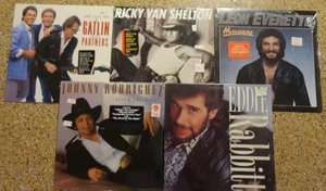 5 LP Lot- POP COUNTRY - GATLIN BROS Ricky Van Shelton LEON EVERETTE Eddie Rabbit - Picture 1 of 22