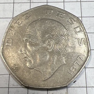 Moneda 1977 Diez Pesos Mexicanos Estados Unidos Mexicanos - Imagen 1 de 7