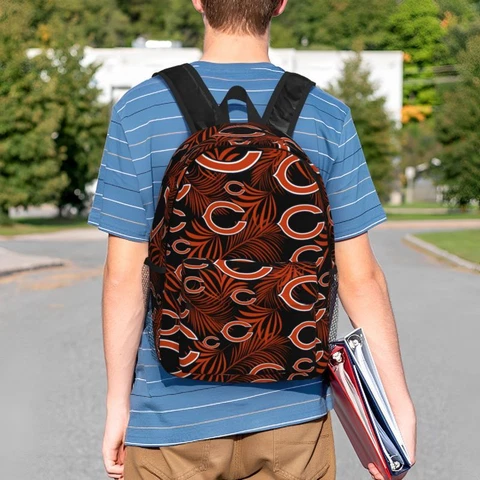 Chicago Bears Fans Lightweight Backpack Student Backpack Print School Bag Cover