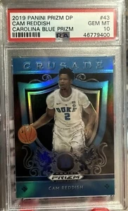 PSA 10 Cam Reddish 2019 Panini Prizm DP Carolina Blue Prizm 09/30 GEM MT - Bild 1 von 3