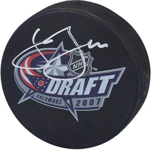 Jamie Benn Dallas Stars Signed 2007 NHL Draft Logo Hockey Puck - Picture 1 of 2
