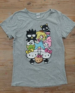 Hello Kitty Cafe Youth Graphic T-Shirt Gray Size Large Short Sleeves - Picture 1 of 7
