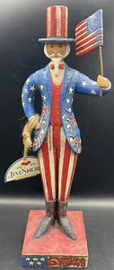 Jim Shore Proudly Patriotic Uncle Sam with Flag Heartwood Creek 2007 11” & Tag - Picture 1 of 10