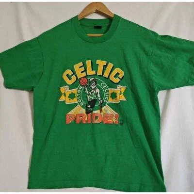 Screen Stars Best TShirt Vintage Graphic Print Green Extra Large Boston Celtics - Image 1 of 4