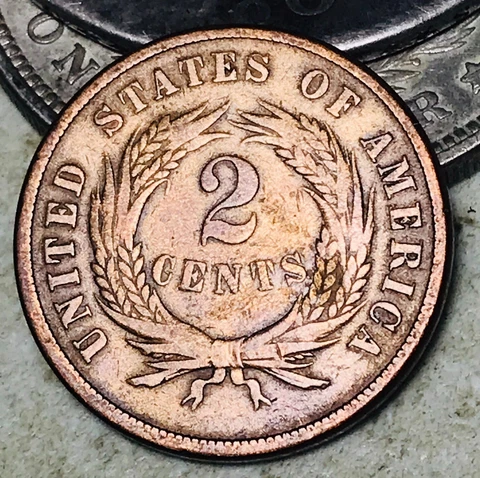 1871 Two Cent Piece 2C Ungraded Choice Post-Civil War US Copper Coin CC17420 Cover