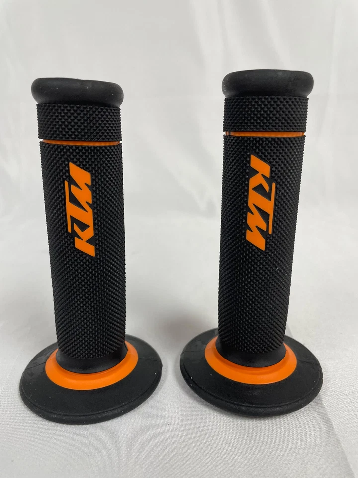 OE KTM Black Orange Dual Compound Open-End Grips 2008-2015 65 SXS 63002021200 - Image 1 of 4