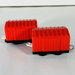 Thomas The Train Cargo Box Cars Trackmaster Trailers Pull Behind Lot of 2 - Picture 1 of 13