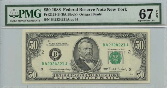 2009 $50 Federal Reserve Star Note Boston Fr#2131-A* PMG 66 Gem Unc