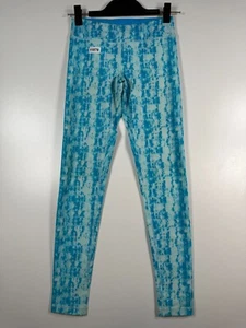 Ivivva Kids Girls Active Compression Leggings Marble AOP Gym Running Blue Sz 12 - Picture 1 of 17
