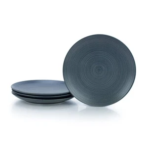 Everything Kitchens Modern Colorful Neutrals - Rippled 10.5" Dinner Plates (Set - Picture 1 of 5