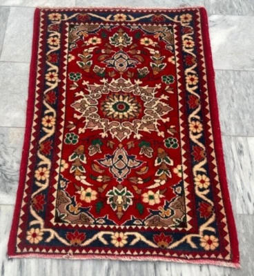 Vintage Afghan Rug Bedroom Rug Home Decor Rug Medallion Rug Turkish Rug 3x3 ft - Image 1 of 4