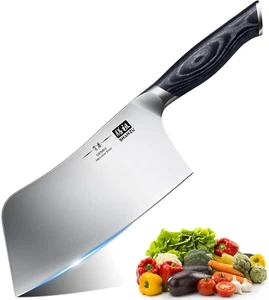 7 Inch Chef Knife, Sharp Meat Cleaver Knife Vegetable Chopper Professional Japan - Picture 1 of 12