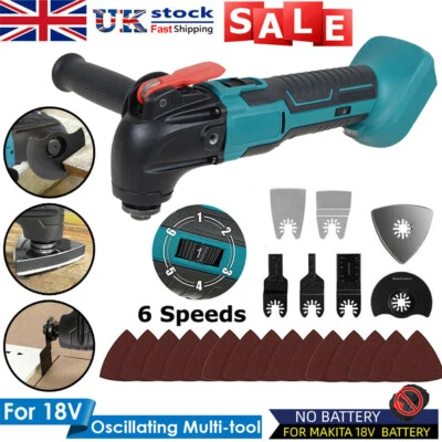 For Makita 18V Li-ion Cordless Oscillating Multi Tool 6 SPEED with Accessories - Image 1 of 4