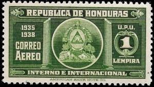 1935 Honduras AIR MAIL #C83 COAT OF ARMS MvLH OG - Picture 1 of 2