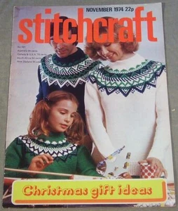Stitchcraft November 1974 No. 491 - Christmas Gift Ideas Crochet Knit Patterns - Picture 1 of 1