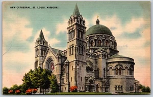 Kathedrale St Louis Missouri unbespielt VINTAGE Postkarte - Bild 1 von 2