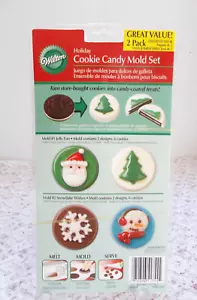 Wilton Holiday Cookie Candy Mold Set - 2 Pack- Great Value - Picture 1 of 5