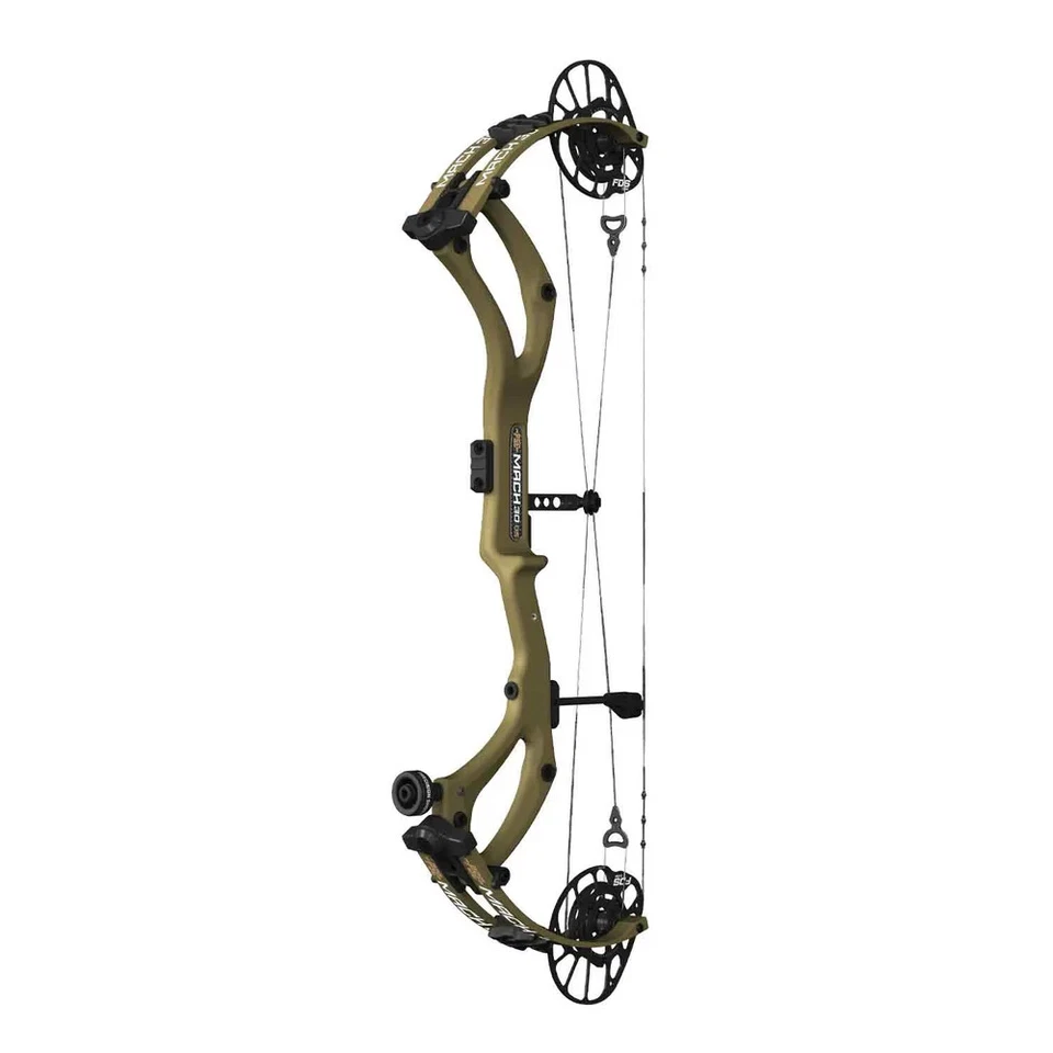 Nuevo 2026 PSE Mach 30 DS, cámara FDS, derecha, 70 lb, arco de caza de carbono, camuflaje verde oliva Foto 1 de 1
