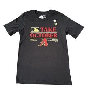 Boys Arizona Diamondbacks 100% cotton Black 2023 Postseason T-Shirt L 14-16 NWT - Picture 1 of 6