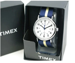 TIMEX Weekender Central Park T2P142 cuarzo esfera blanca correa de nailon rel... - Imagen 1 de 5