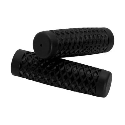 Empuñaduras Diamante Negro Cubierta Goma 1" 25mm Universal Para Honda Suzuki Yamaha Foto 1 de 4
