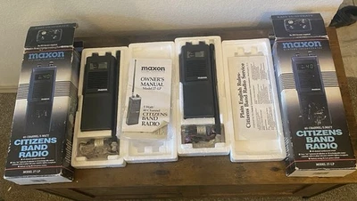 (2) Maxon 27-LP 40-Channel 5-Watt Citizens Band Radio Antenna Radio NEW Vtg 1989 - Image 1 of 4